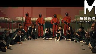 modelmedia squirt game ep2 testing your blowjob skills in this parody