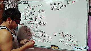 asian student demonstrates erotic equation