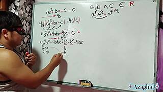 asian student demonstrates erotic equation