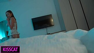 pov kisscat wakes you up for a playful blowjob, cowgirl ride, facial, and creampie