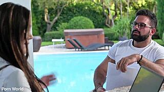 summer seminar becomes steamy ffm threesome for candee licious and leo ahsoka gp3335