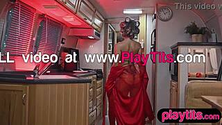 petite blonde teen flaunts her juicy round tits and big ass