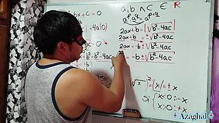 asian student demonstrates erotic equation