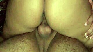 Tired couple's hard POV thrusts behind camera.