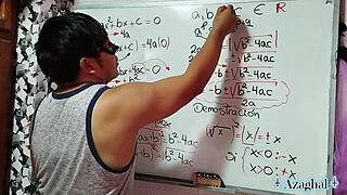 asian student demonstrates erotic equation
