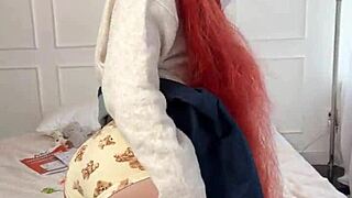 what happens in private punishment with college redhead student in uniform?