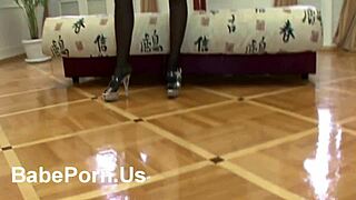 horny brunette lingerie model begs for your cock beauty!