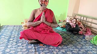 horny indian tantrik mata begs stepson to hardcore fuck her hairy wet pussy till she squirts moaning in ecstasy with creampie finish