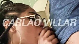 novinha squirting hard on monster black cock facefucked brazilian style!