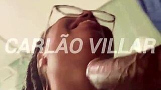 novinha squirting hard on monster black cock facefucked brazilian style!