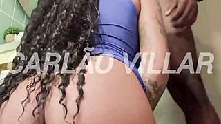 novinha squirting hard on monster black cock facefucked brazilian style!