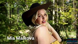 Curvy BBW Milf Mia Malkova Strips Sensually Outdoors