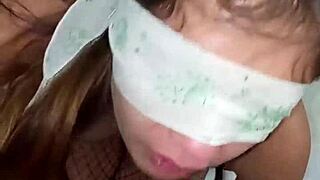 BEAUTIFUL SCHOOLGIRL ISIS SUN Home for RAW BAREBACK SEX in Fishnet Stockings Part 1