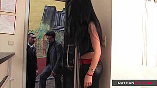 French Lou Charmelle Takes Rough Double Penetration with Ass Licking Gaping and Cumshot Teaser Party