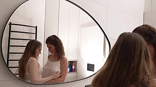 Two Friends Relax in Shower with Lesbian Licking, Fingering, and Moaning Orgasms in 4K HD