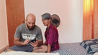 Stepsis shows me phone pics, gets me hard, then we fuck wildly