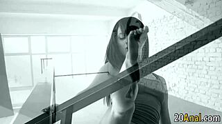 oh damn this brunette babe takes it deep in her ass with erotic anal fucking and cumshot