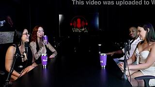 Tifany Rocha Negro Tops Thaisa Rocha and Maria Bittencourt in Sheer Red Moai Prod Orgy Part 1