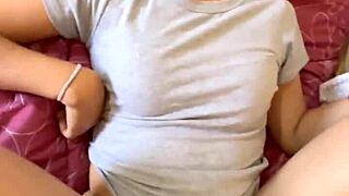 cute argentinian hermanastra with perfect body and wet pussy moans loud in miniskirt seduction