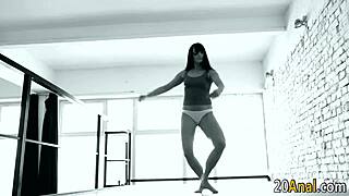 oh damn this brunette babe takes it deep in her ass with erotic anal fucking and cumshot