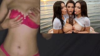 beach party best friends triple bbc blowjob and masturbation frenzy