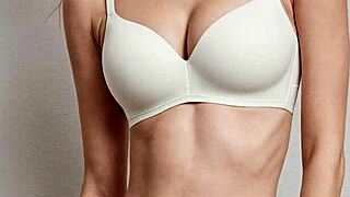 cute lingerie models pose barefoot showing off panties and feet