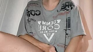 check out this twink trying anal play with legs wide open in a fun solo session