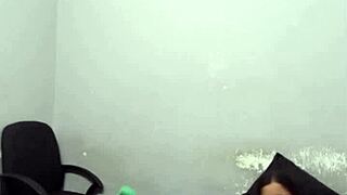 so this petite ebony student spreads her tight pussy while daddy licks and rubs his cock on it