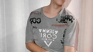 check out this twink trying anal play with legs wide open in a fun solo session