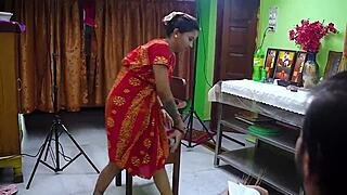 real indian wife's homemade threesome dp creampie rough