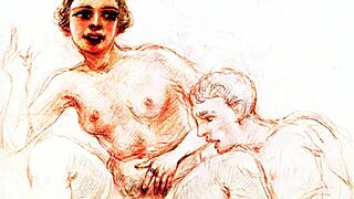 She discovers vintage erotic art from antique retro collections