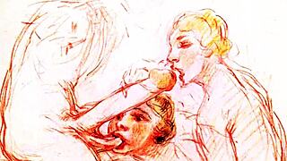 She discovers vintage erotic art from antique retro collections