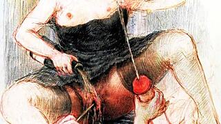 She discovers vintage erotic art from antique retro collections