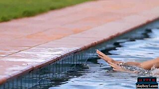 BIKINI LESBIAN MILFS KISS AND TEASE HAIRY PUSSIES BY THE POOL!