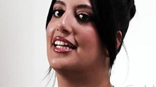 Sarah Arabic hits ultimate orgasm in intimate backstage masturbation game