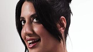 Sarah Arabic hits ultimate orgasm in intimate backstage masturbation game