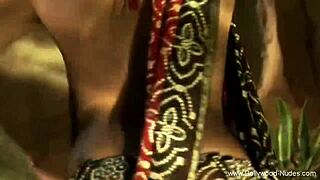 what if sensual oriental babe's erotic body dance hides teasing experienced moves?