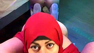 mia niqab's niqab hides steamy mirror blowjob cum gulp
