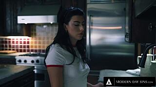 romantic gal ritchie meets hot dilf stranger on date and rides him missionary style