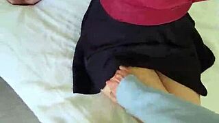 he pays for public tit groping then fucks shaved teen pussy pov