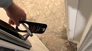 Wanna see my big ass cleaning lady bent over taking raw doggystyle creampie on her puffy pussy?