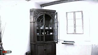 how does sabrina take ian's monster cock deep in her shaved pussy on the pool table?