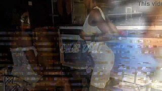 Night Club Drill: Curvy Ebony Besties Bent Over for BBC Pounding