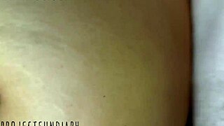 chubby girl bends over bedroom for bubble butt doggystyle cum on ass