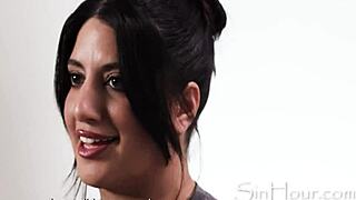 Sarah Arabic hits ultimate orgasm in intimate backstage masturbation game