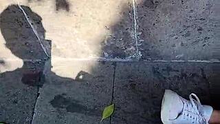 he pays for public tit groping then fucks shaved teen pussy pov