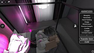 Roblox slut parties too rough missionary blowjob cum for 18+ bitch