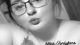 black bbw milf with big tits masturbates wildly on huge white cock interracial frenzy