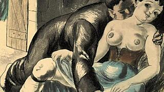 vintage erotic hairy beaver closeups in retro art style