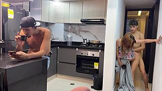 Think you could sneak a fuck with your hot latina stepmom without getting caught?